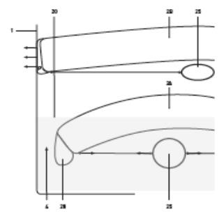 Figure 14. shows a detail of the mattress type of inflatable element